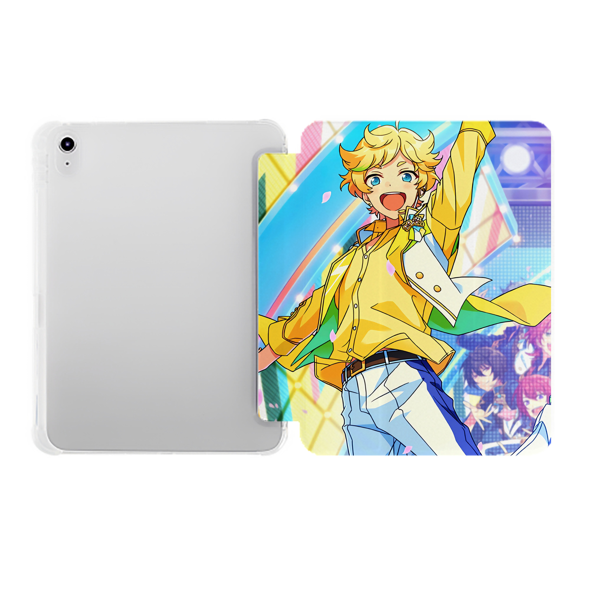 （画像用） あんさんぶるスターズ! Ensemble Stars IPad ケース ペン収納付き 三つ折りスタンド PUレザー×シリコン 対応機種9.5/10.5/10.9インチ